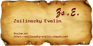 Zsilinszky Evelin névjegykártya